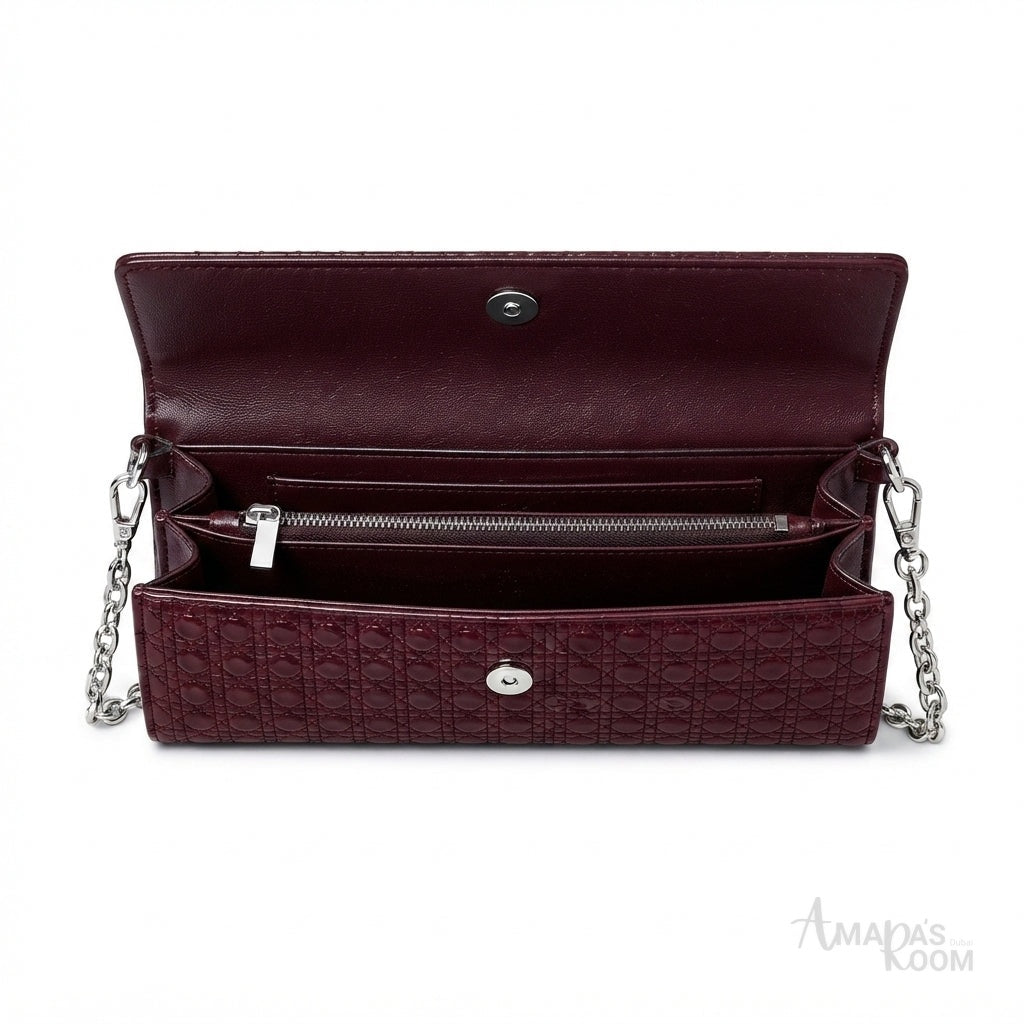 Dior Wallet on Chain – Wine Red - View 4
