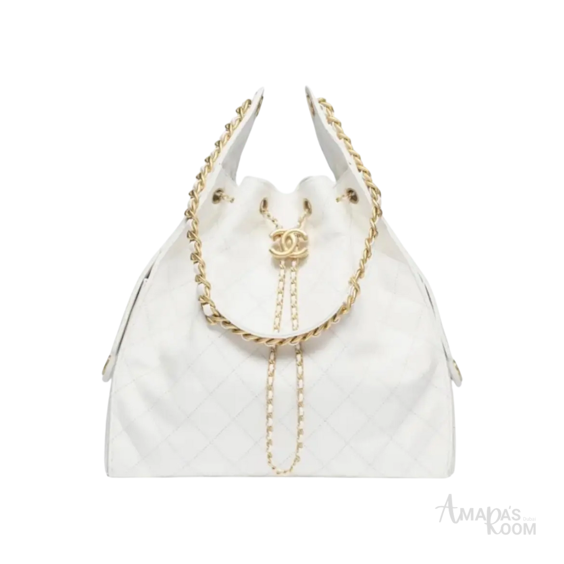 Chanel 25 Medium Handbag – White & Gold - View 1
