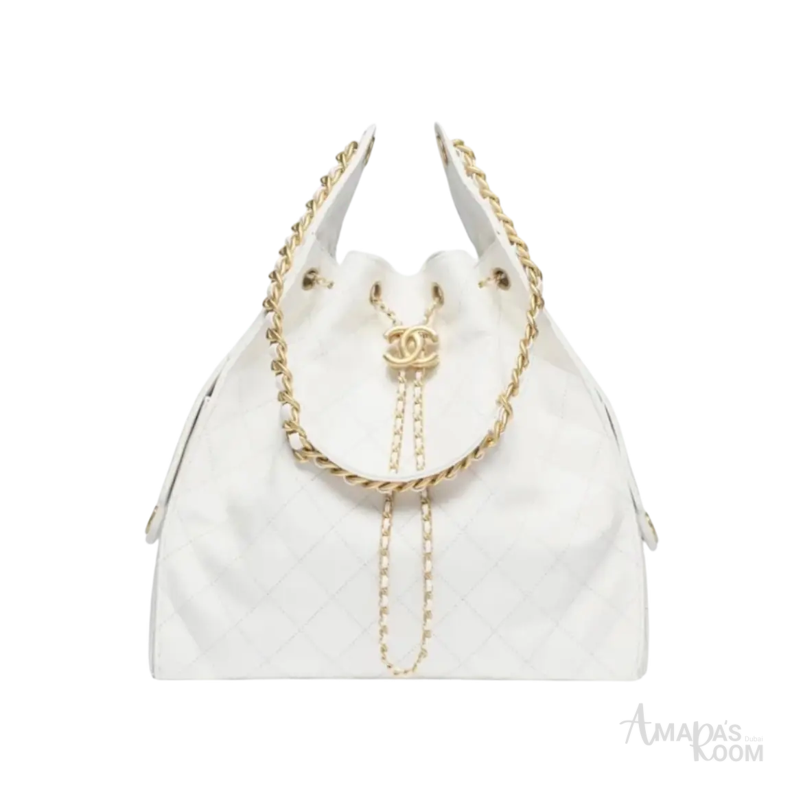 Chanel 25 Medium Handbag – White & Gold - View 1