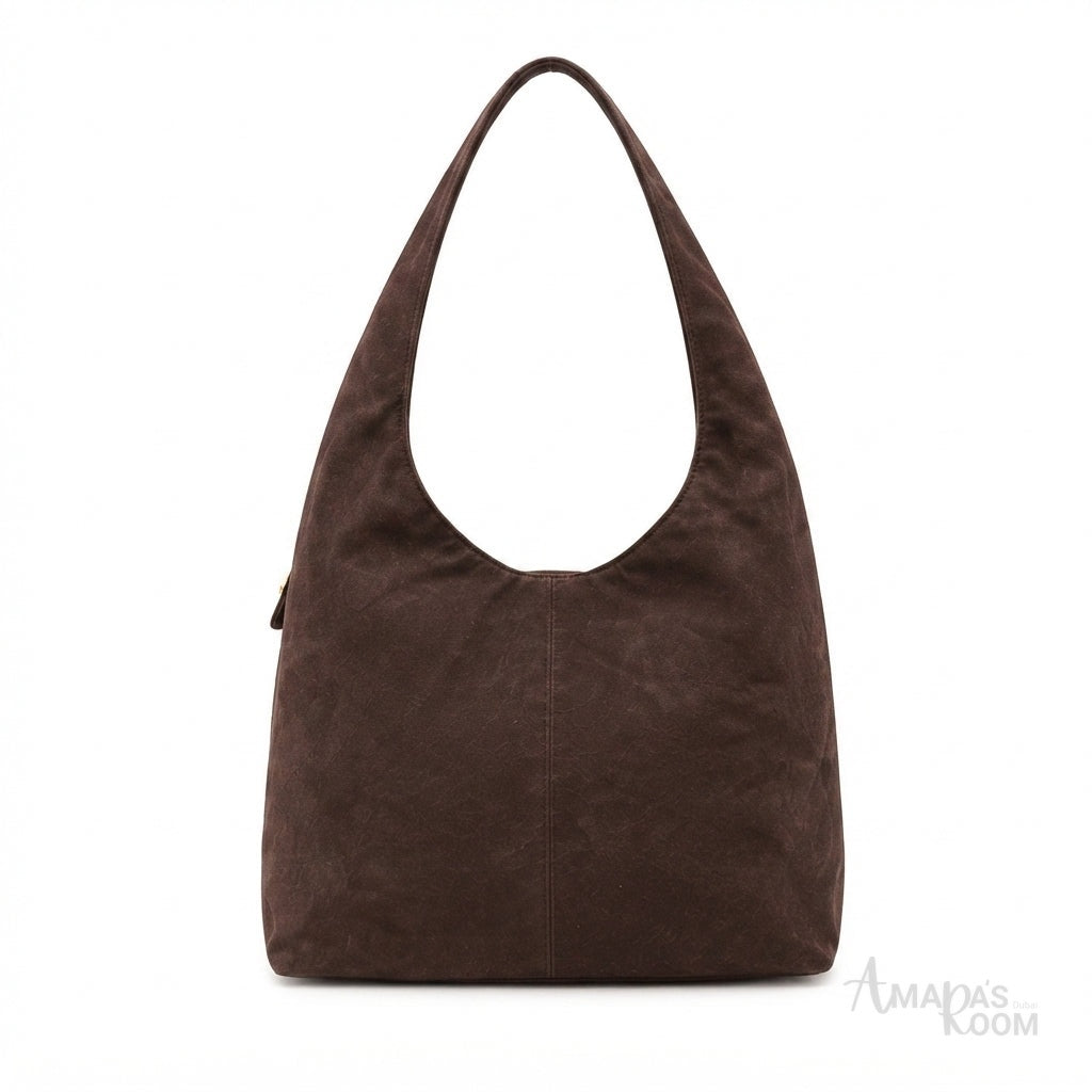 Chanel Suede Hobo Bag – Chocolate Brown - View 3