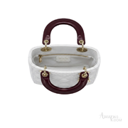 Dior Lady Dior-Style Mini Handbag – Ivory & White - View 4
