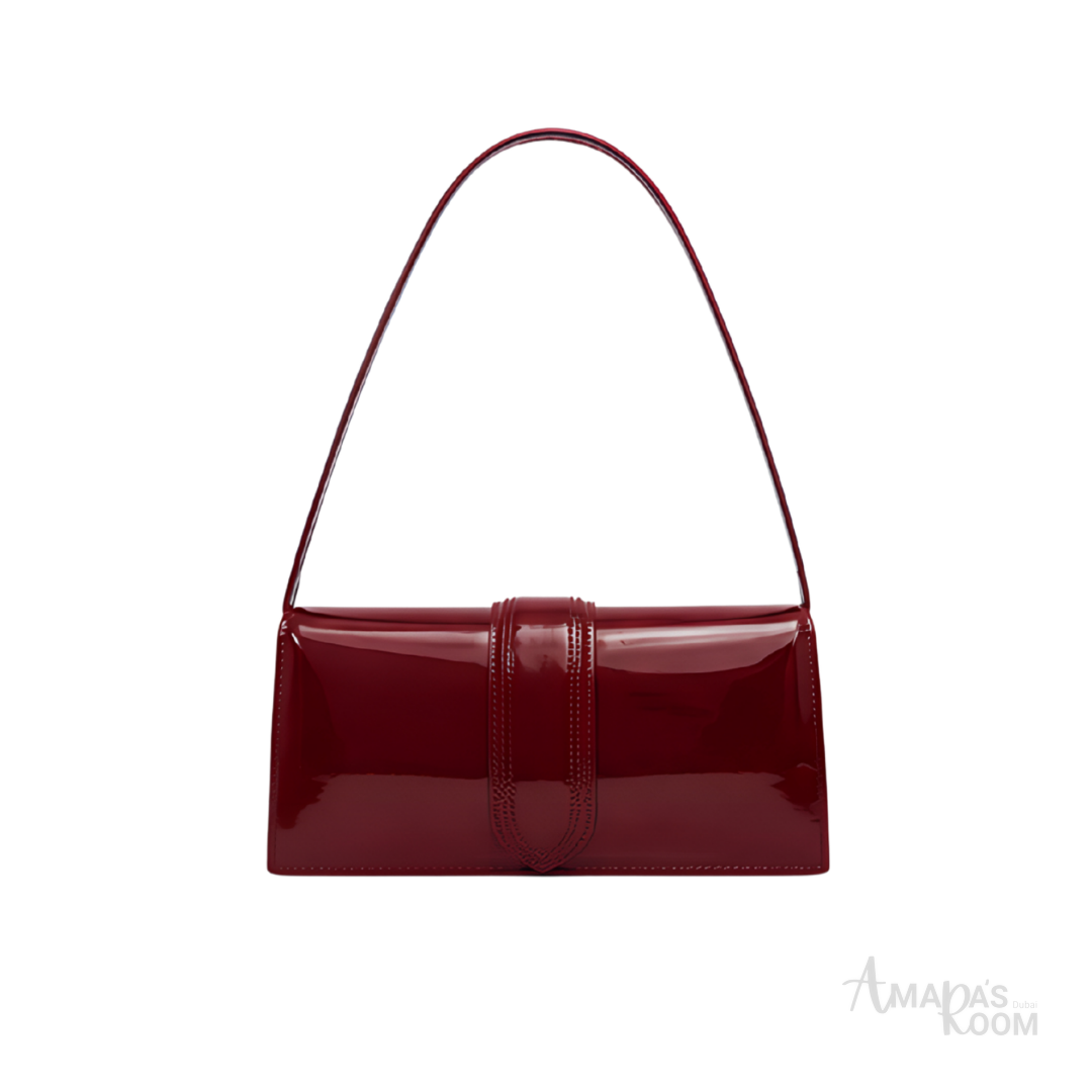 Jacquemus Le Bambino Patent Leather Shoulder Bag – Cherry Red - View 4
