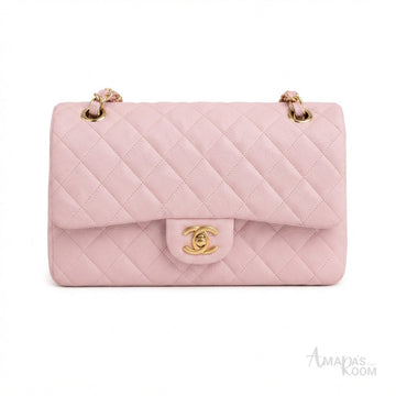 Chanel Classic Flap Bag – Pink Quilted Leather - View 1