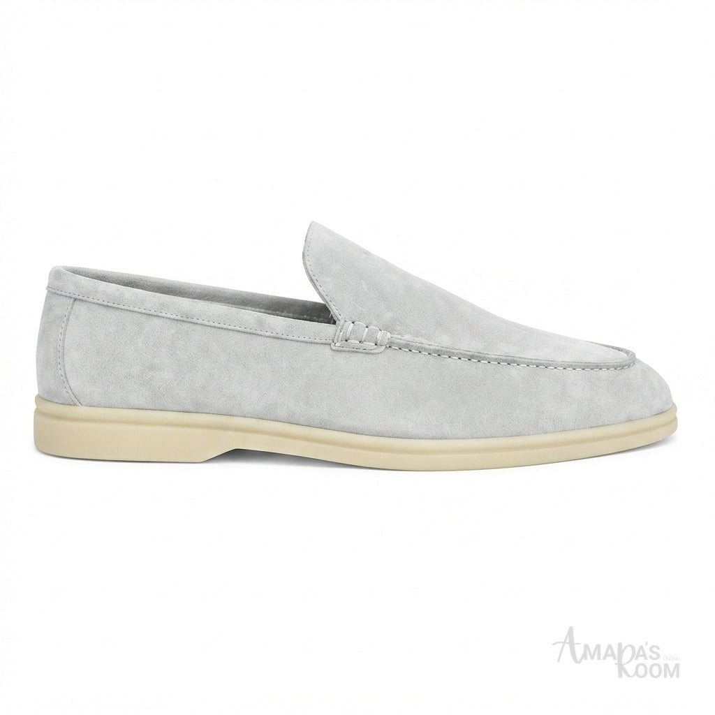 Loro Piana Footwear | Summer Walk Suede Grey