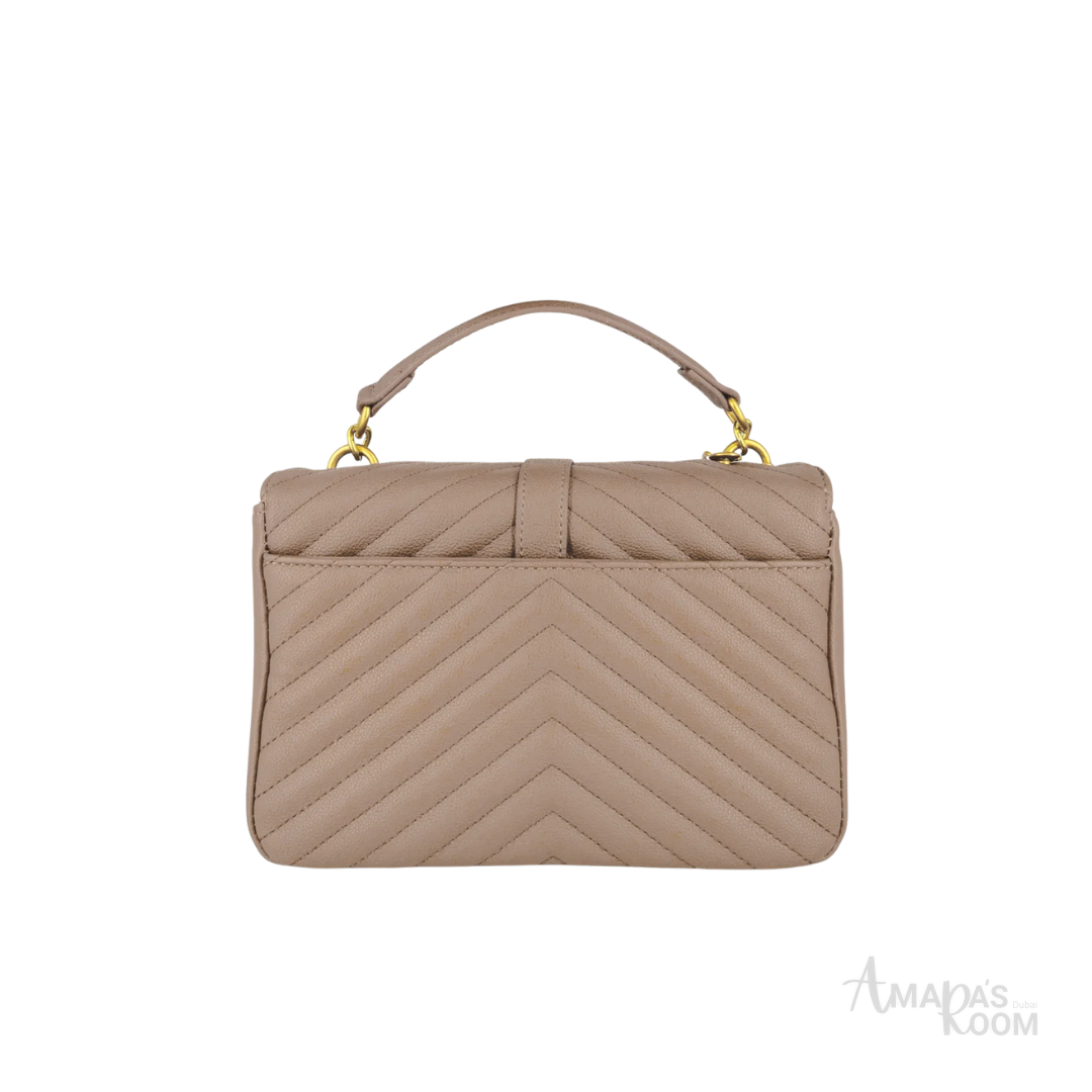 Saint Laurent Chevron-Style Bag – Mauve - View 4