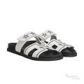 Hermès Chypre Sandals – Blanc Star Print - View 1