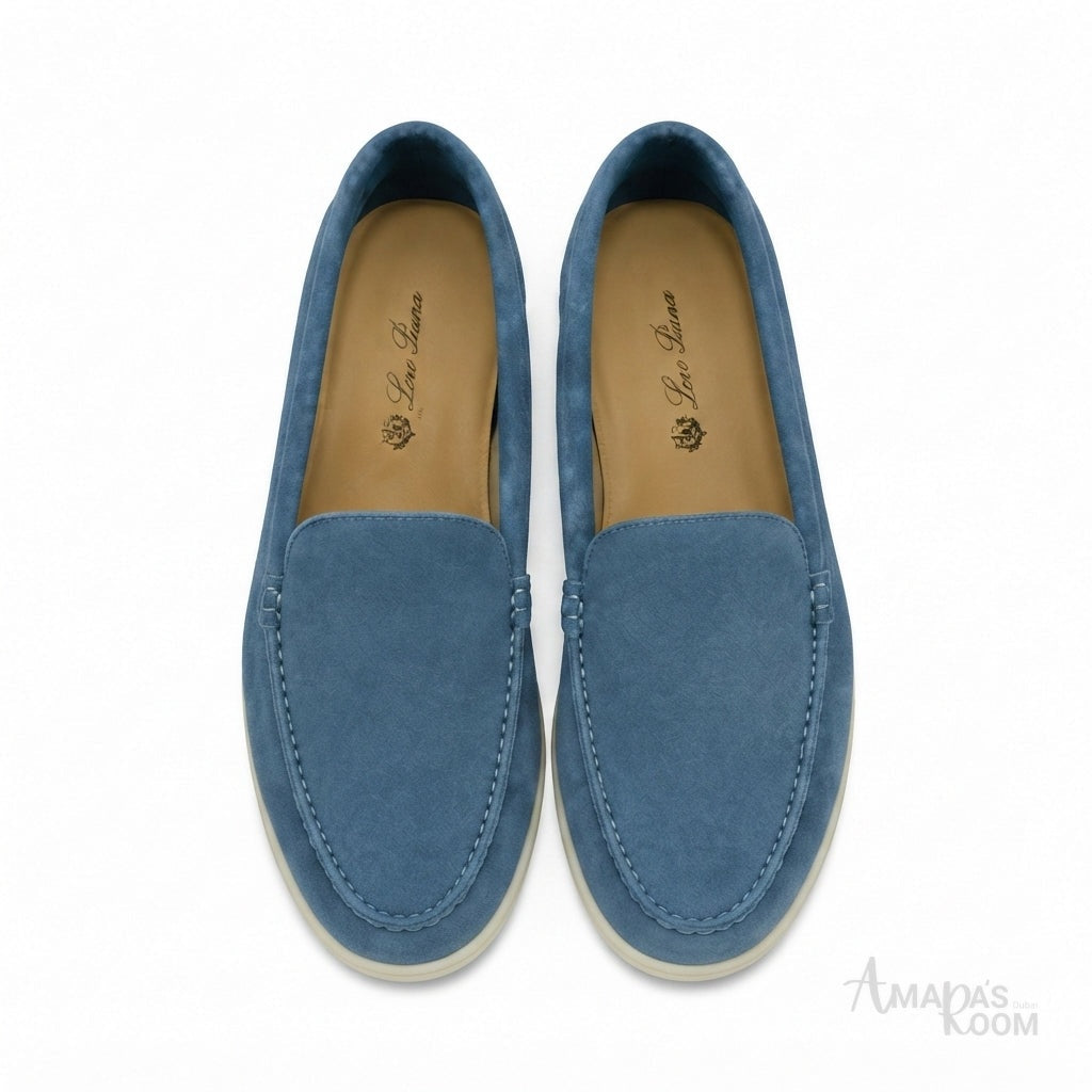 Loro Piana Footwear | Summer Walk Suede Blue