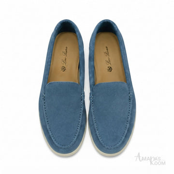 Loro Piana Footwear | Summer Walk Suede Blue