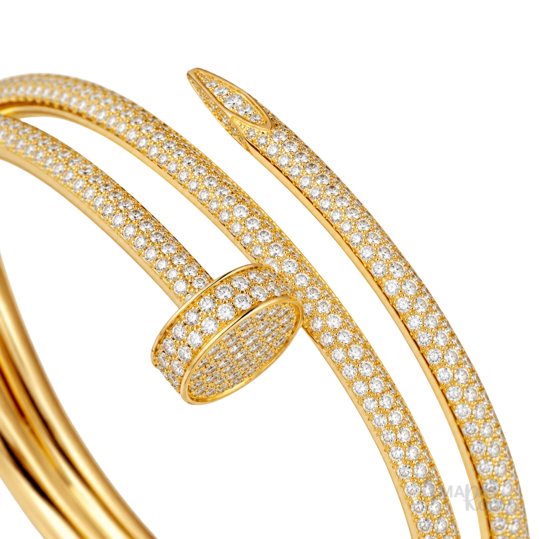 Cartier Juste un Clou Bracelet, Double, Half-Paved