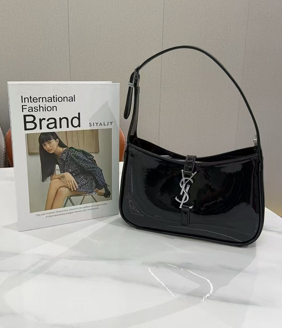 Saint Laurent Le 5 à 7 Patent Leather Shoulder Bag – product view