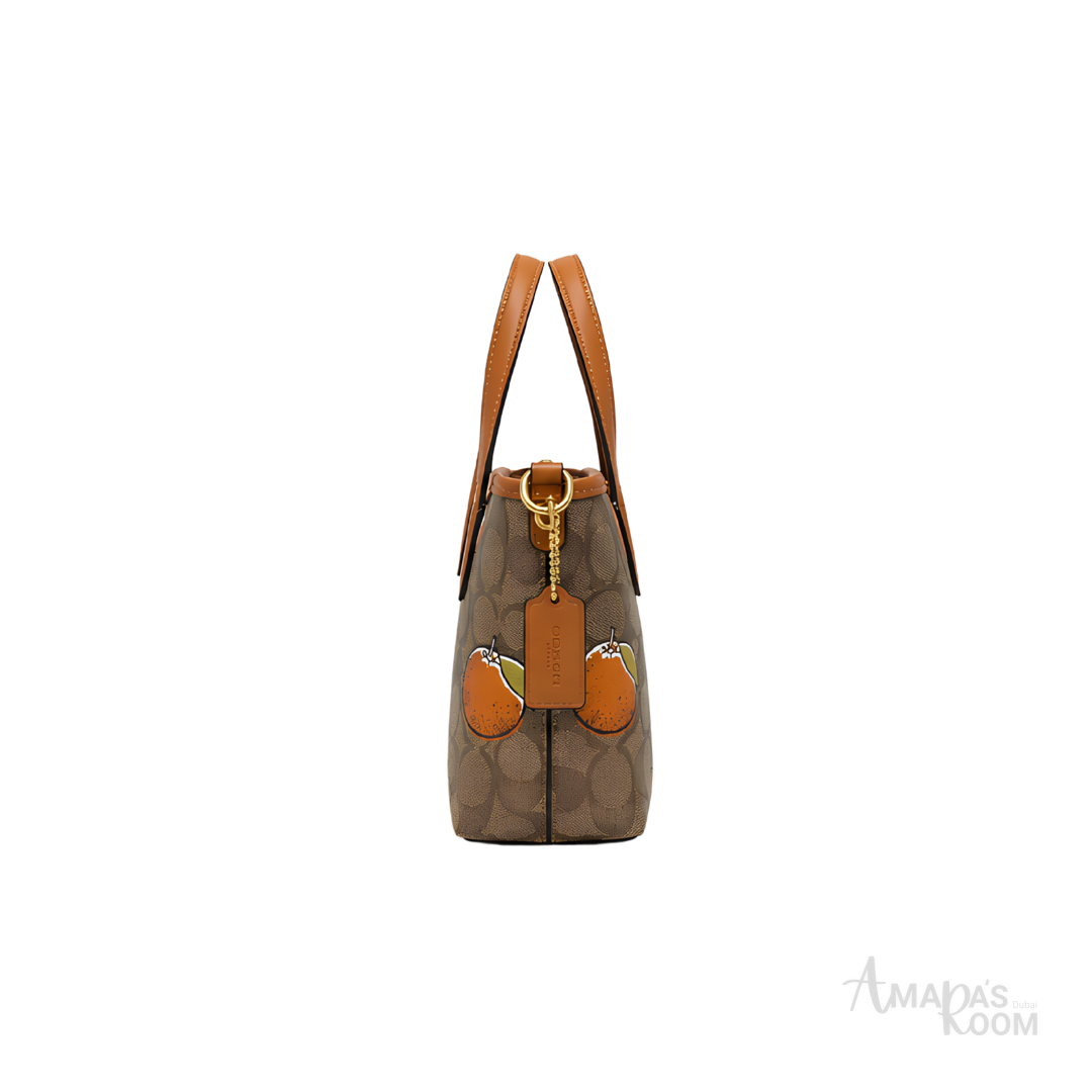 Coach Signature Coated Canvas Tote Bag – Tan - View 3