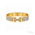 Hermes Enamel H Lock Bracelet