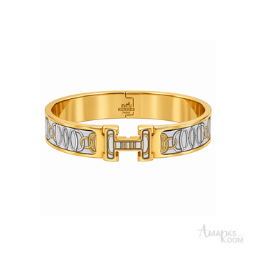 Hermes Enamel H Lock Bracelet