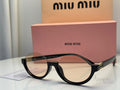 Miu Miu Sunglasses Half-Frame – Gold-Tone Temple - View 2