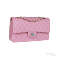 Chanel Classic Double Flap Bag Dark Pink Caviar Light Gold Hardware - View 2
