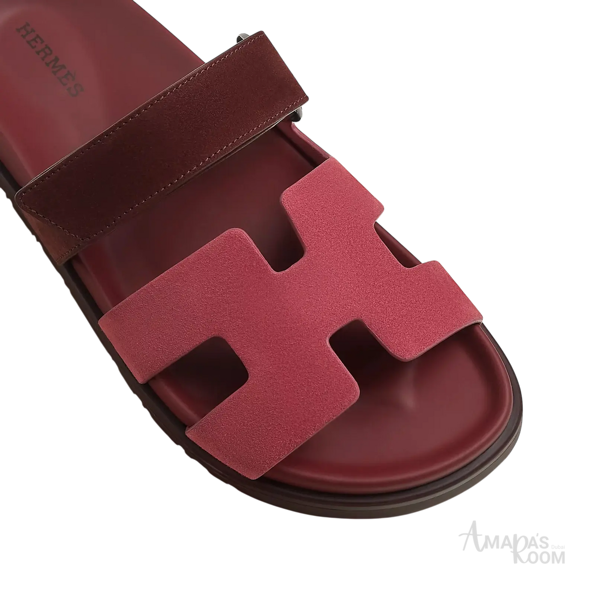 Hermès Chypre Sandals – Rose Pinson / Marron Palissandre - View 2