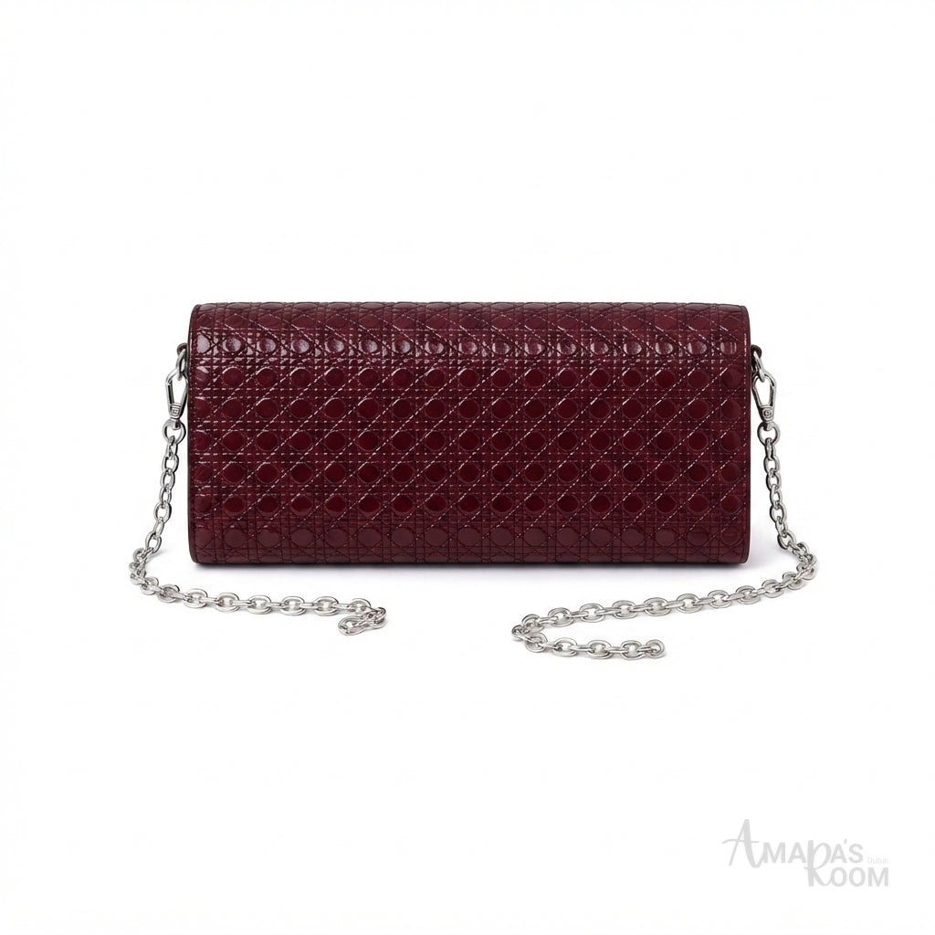 Dior Wallet on Chain – Wine Red - View 2
