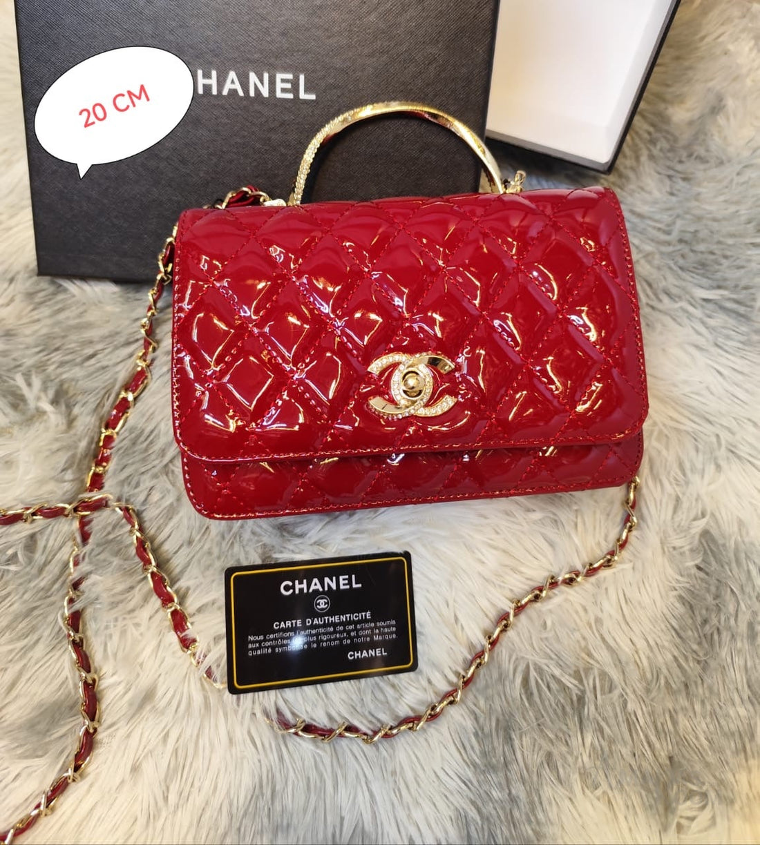 Chanel Bag Brilliant Wallet Chain Red – product view