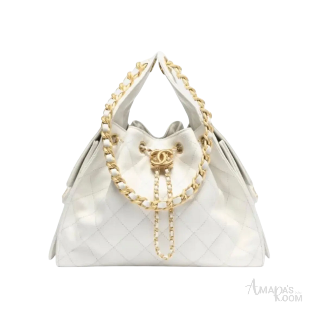 Chanel 25 Small Handbag – White & Gold - View 1