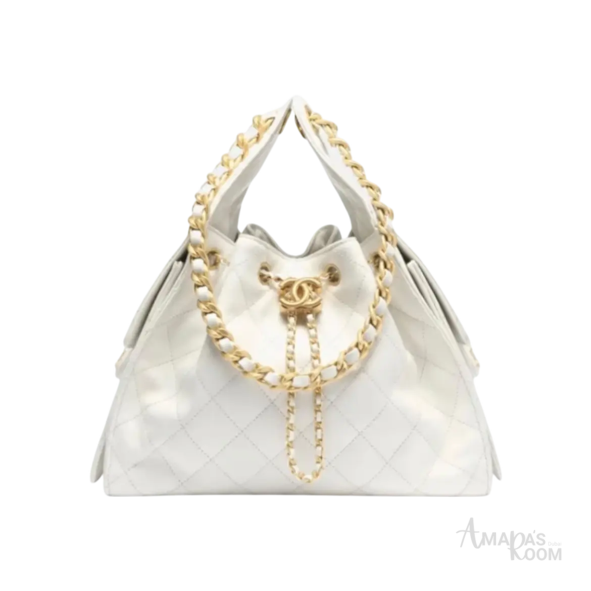 Chanel 25 Small Handbag – White & Gold - View 1