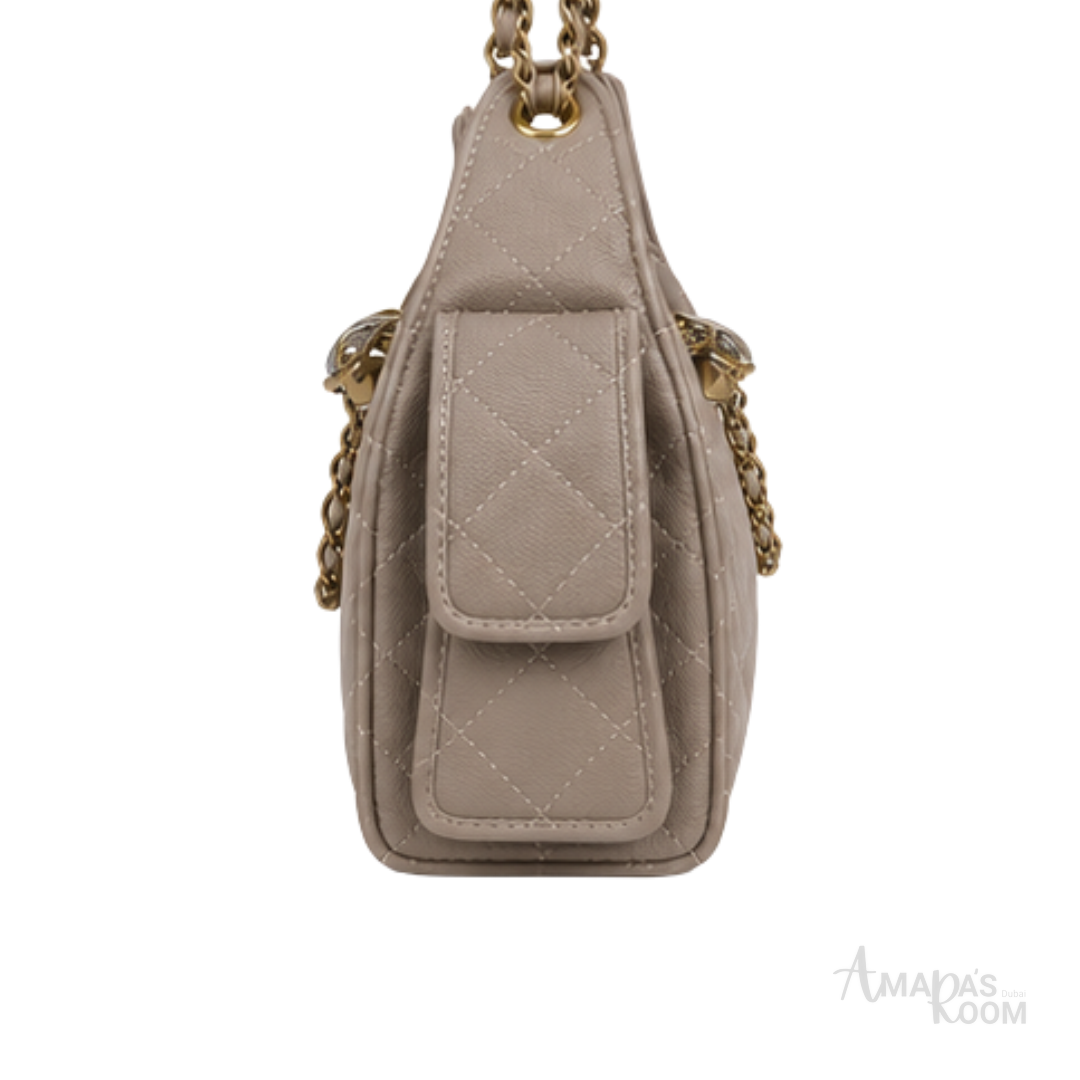 Chanel Bag | Chanel 25 Small Handbag – Hobo – Taupe – Beige