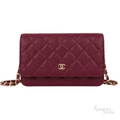 Chanel Bag | Wallet on Chain (WOC)Colour – Burgundy – Raspberry