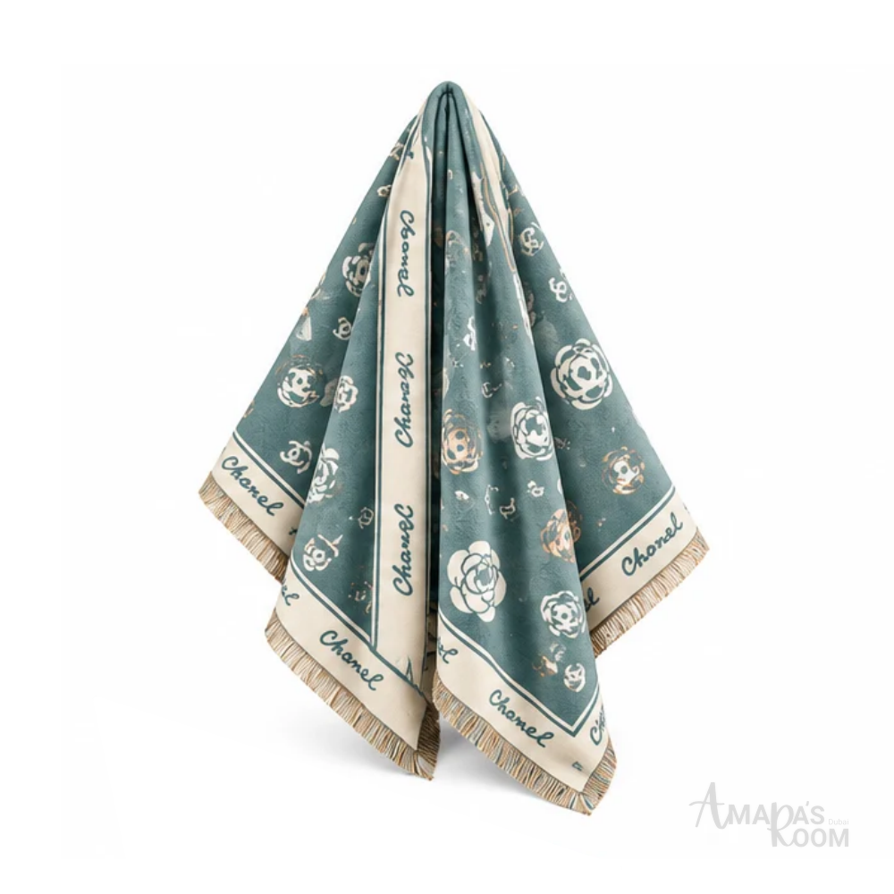 Chanel | Scarf CC Jacquard Sage Green - View 2