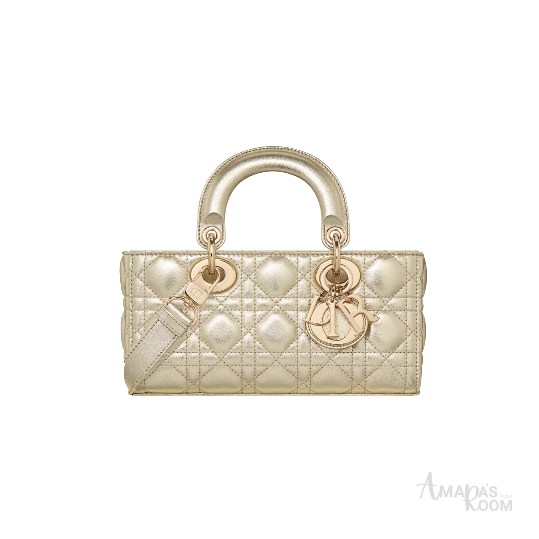 Dior Lady D-Joy Quilted Leather Bag – Gold - View 1