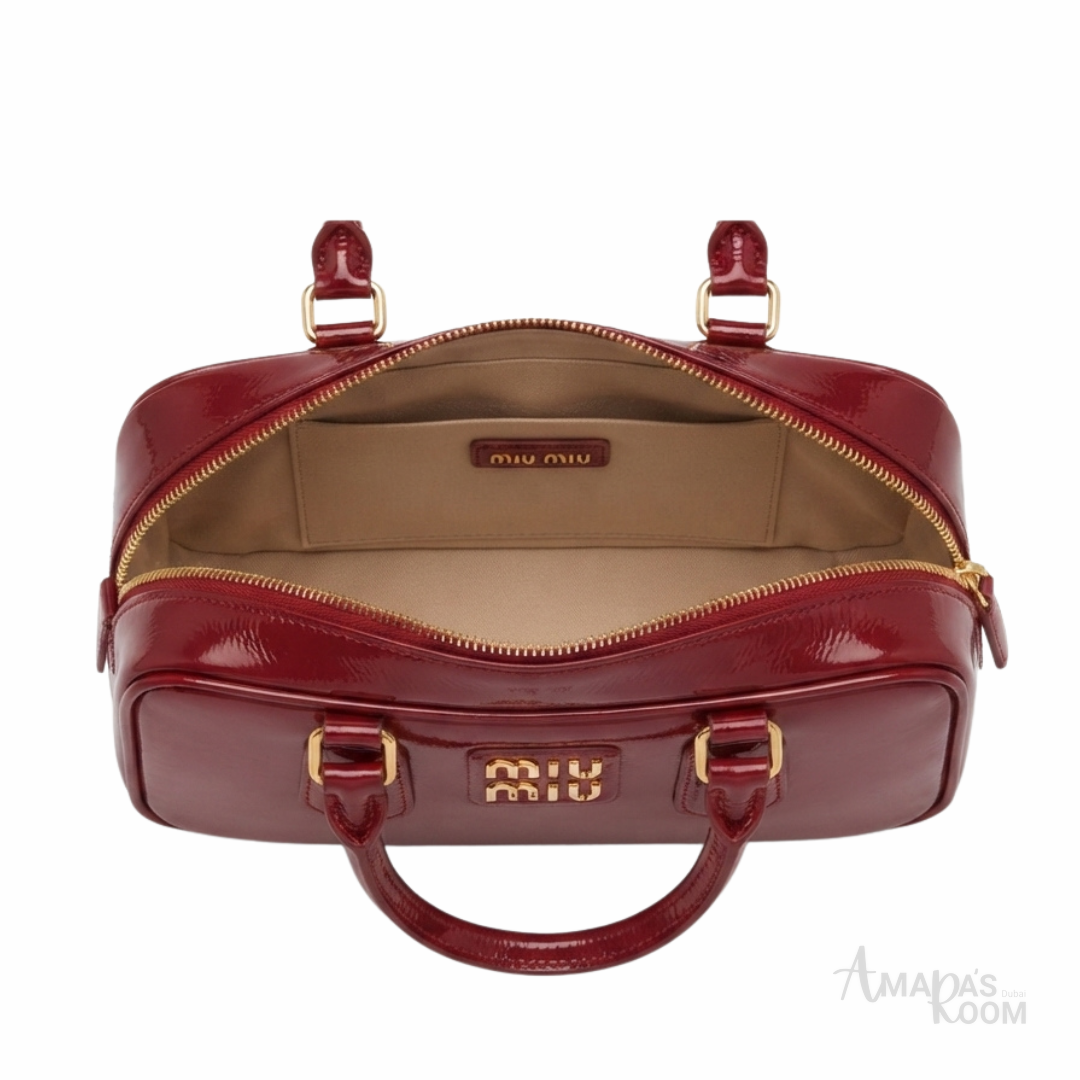Miu Miu Bowling Bag – Glossy Cherry Red - View 2