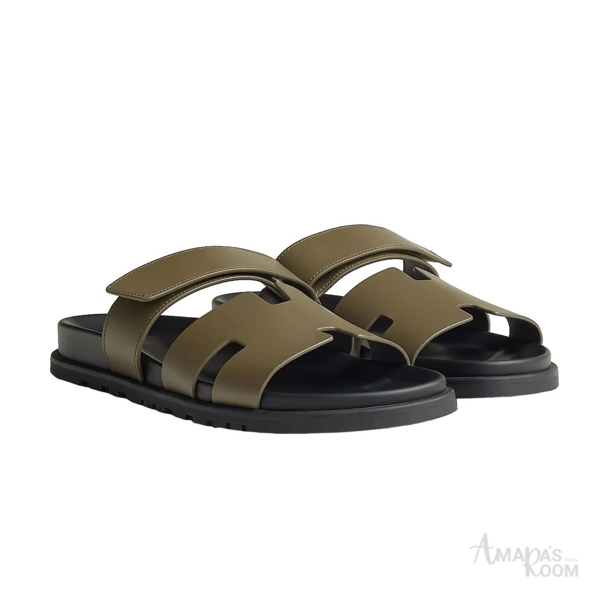 Hermès Chypre Sandals – Vert Toundra - View 1