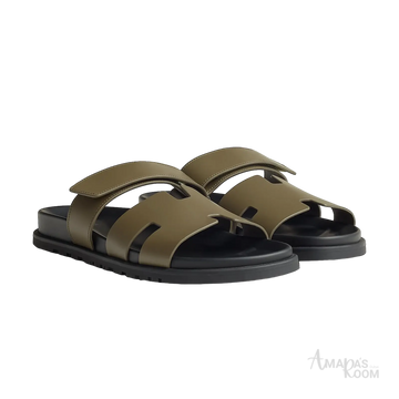 Hermès Chypre Sandals – Vert Toundra - View 1