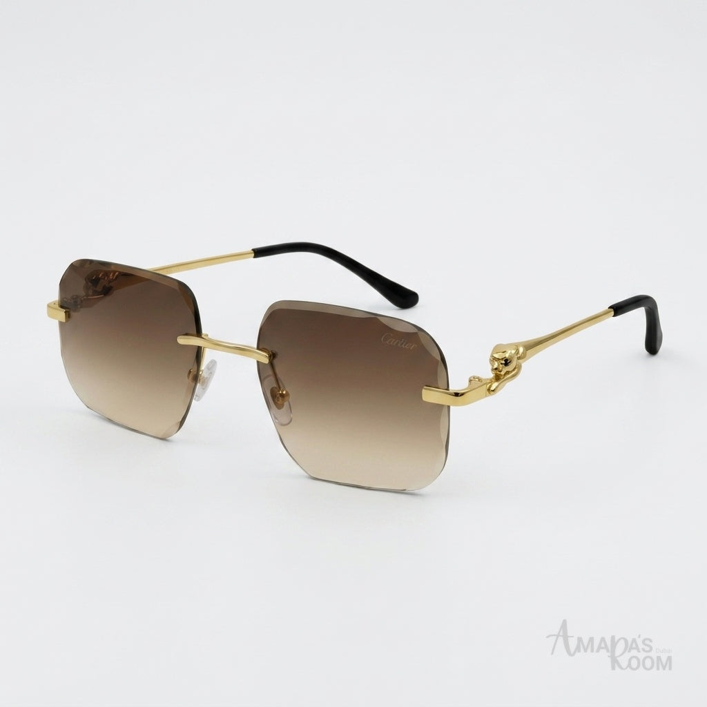 Cartier Sunglasses Rimless – Brown Gradient Lenses - View 1