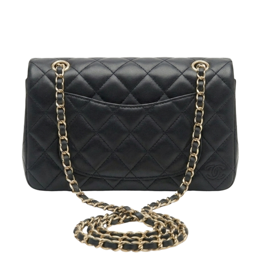 Chanel Classic Mini Flap Bag – Black Lambskin - View 2