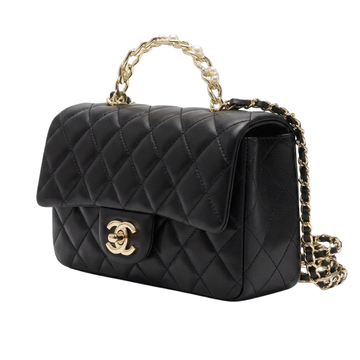 Chanel Classic Mini Flap Bag – Black Lambskin - View 1