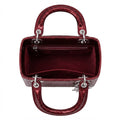 Dior Lady Dior-Style Mini Handbag – Glossy Burgundy - View 2
