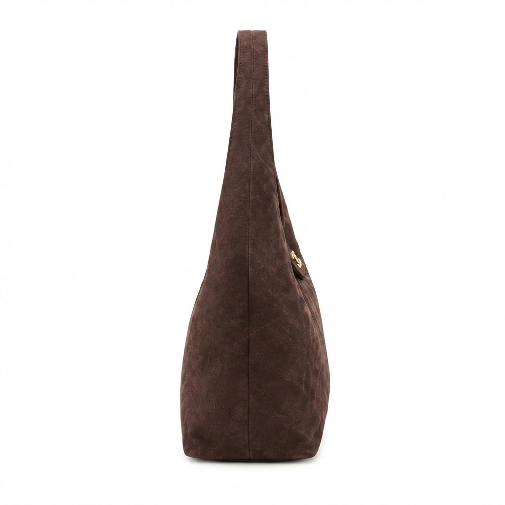 Chanel Suede Hobo Bag – Chocolate Brown - View 2