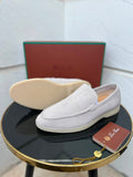 Loro Piana Suede Loafers – Light Grey - View 4