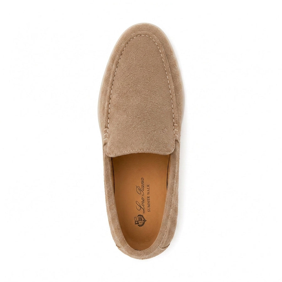 Loro Piana Suede Slip-On Loafers – Beige - View 1