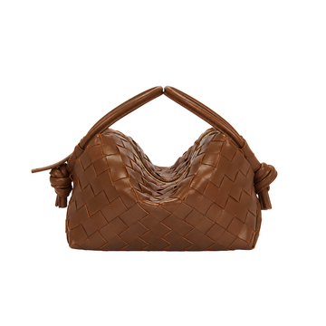 Bottega Veneta Woven Leather Crossbody Camera Bag – Brown - View 1