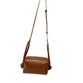 Bottega Veneta Woven Leather Crossbody Camera Bag – Brown - View 4